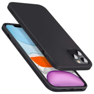 esr cloud series compatible with iphone 12 case/compatible with iphone 12 pro case, liquid silicone case (2020) [comfortable grip] [screen & camera protection] [shock-absorbing], 6.1" ?black