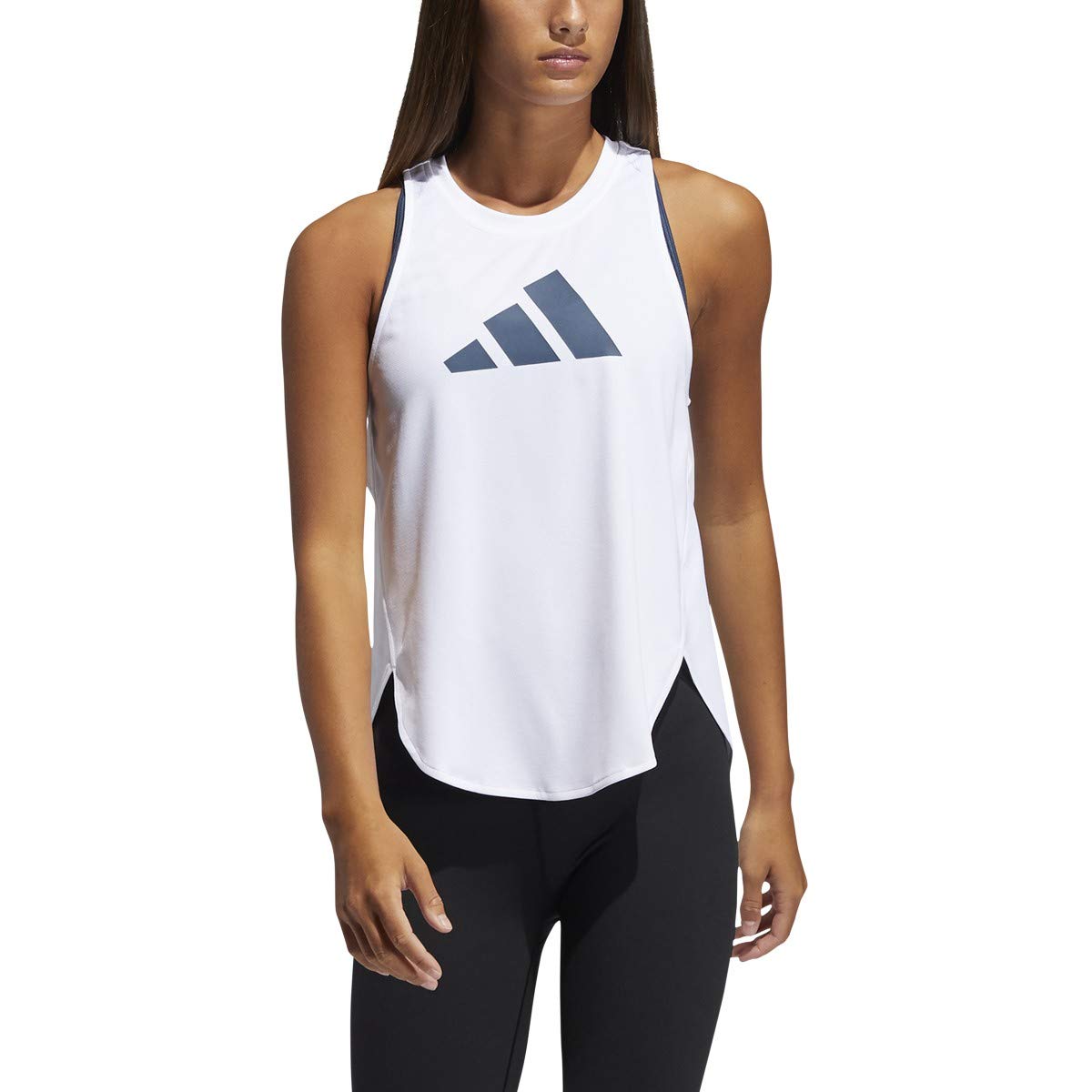 adidas Women's Badge of Sport Logo Tank, Screaming Pink/Wild Pink, Small