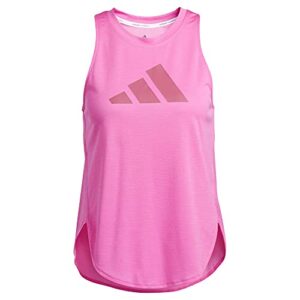 adidas Women's Badge of Sport Logo Tank, Screaming Pink/Wild Pink, Small