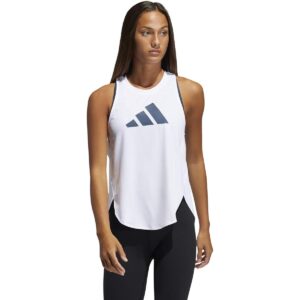 adidas Women's Badge of Sport Logo Tank, Screaming Pink/Wild Pink, Small