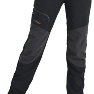 Postropaky Womens Outdoor Snow Ski Pants Waterproof Hiking Insulated Softshell Pants Snowboard Zipper Bottom Leg(313Black12R)