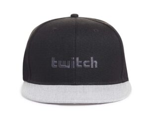 twitch wordmark snapback hat black