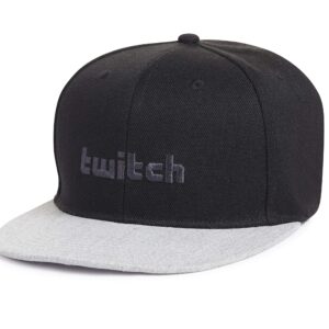 Twitch Wordmark Snapback Hat Black