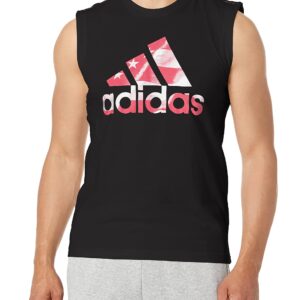 adidas Mens Americana Cotton Graphic Tank Black Medium/Tall