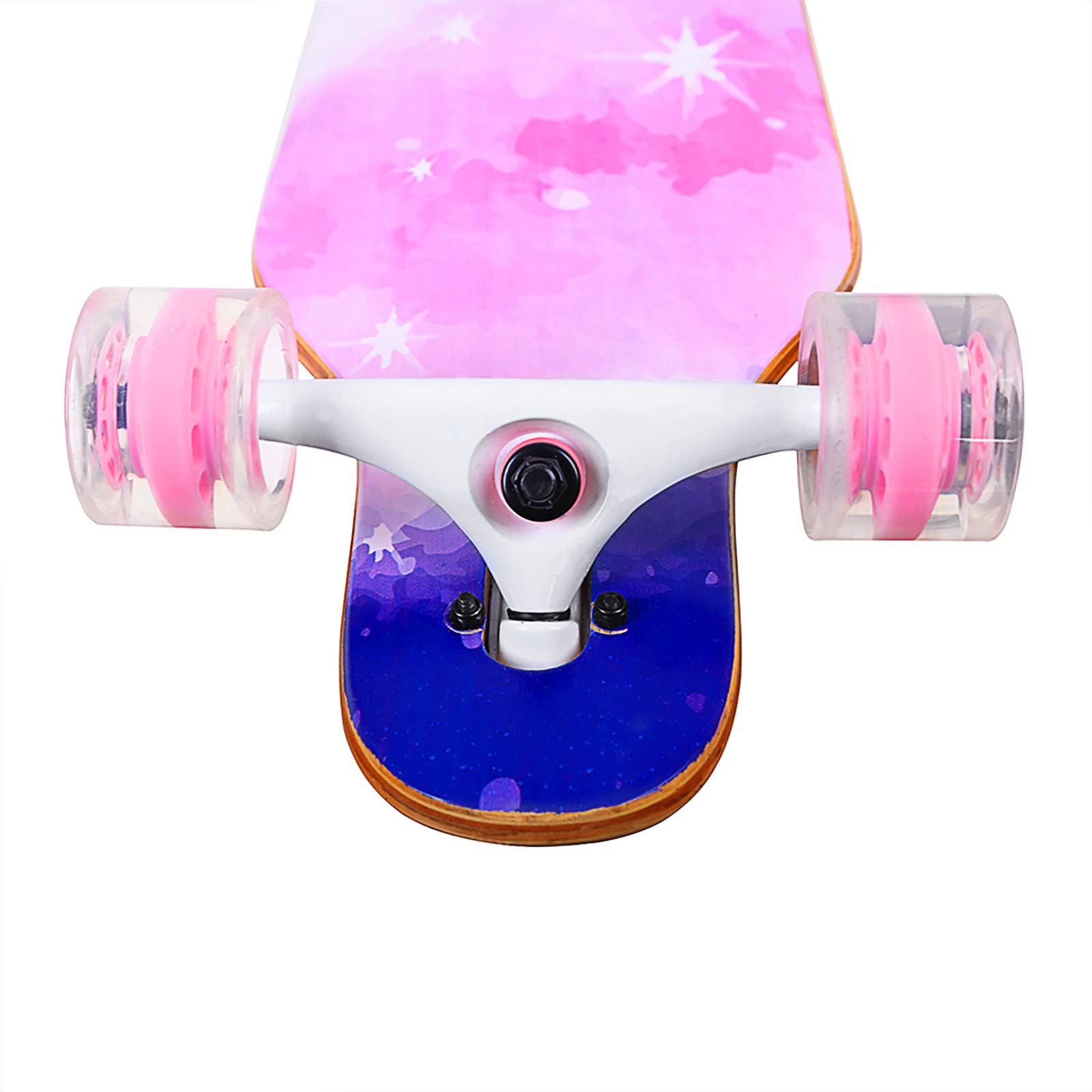 Longboard Skateboard, 41 Inch 8 Layer Canadian Maple Drop Through Longboards for Kids Boys Girls Youths Beginners.