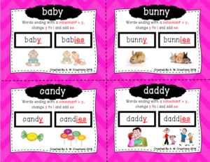 phonics flash cards - plurals