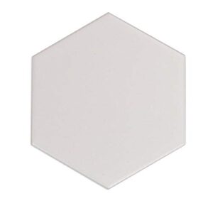 bethlehem hexagon 6 in. matte white ceramic wall tile sample