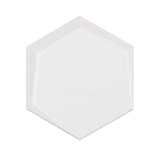 Bethlehem Leveled Hexagon 6 in. Polished White Ceramic Wall Tile (25 Pieces, 5.4 Sq. Ft. / Case)