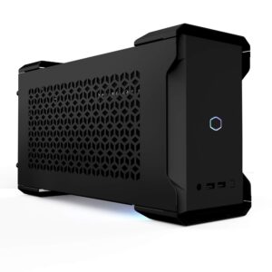 cooler master mastercase nc100 sff small form factor 7.9 liter case with v650 gold sfx psu, gpus 2.5 slots up to 320mm for intel(r) nuc 9 extreme element, black