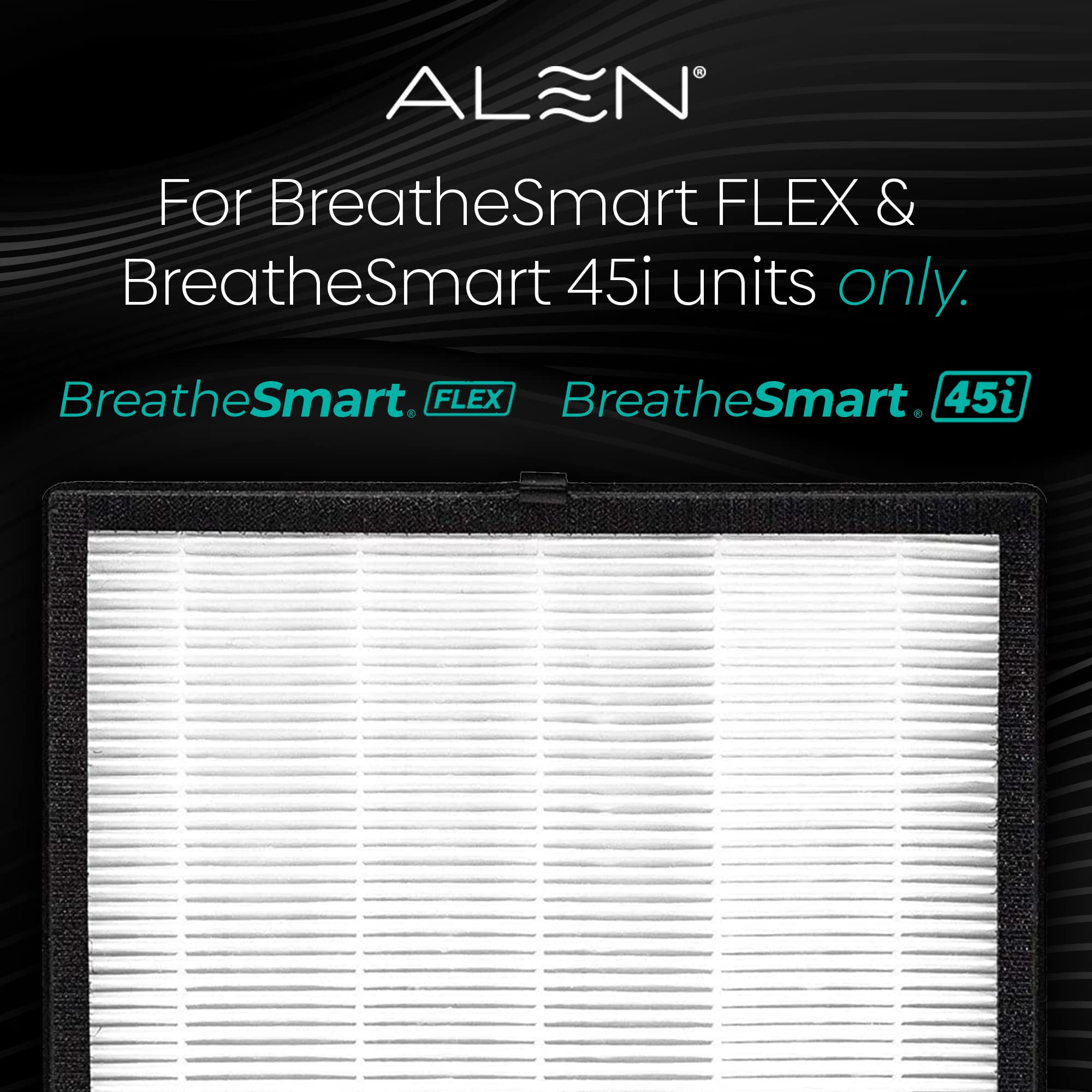 Alen Air Filter FL40-H VOC/Smoke Replacement HEPA Filter for BreatheSmart 45i & Flex Air Purifier-Captures Allergens & Mold + VOCs & Smoke (1 Filter)