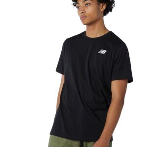 New Balance Men's Heather Tech Short Sleeve, Black , XX-Large