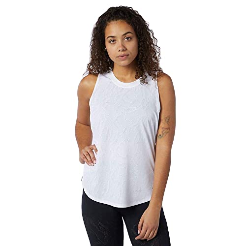 New Balance Women's Q Speed Fuel Jacquard Tank Top, White , Small