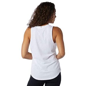 New Balance Women's Q Speed Fuel Jacquard Tank Top, White , Small