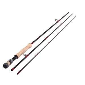 10ft fly fishing rod 3 sections 7-8wt fly rod carbon fiber blanks light weight medium fast action cork grip