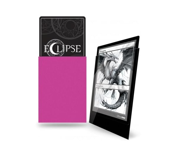 Ultra Pro Eclipse Card Sleeves - Pack of 100, Gloss Finish, Hot Pink