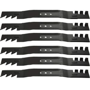 stevens lake parts set of 6 new toothed mulching blade fits toro 20001, 20003, 20005, 20008, 20009, 20012, 20013 models interchangeable with 108-9764-03, 131-4547-03, 131-4547-03