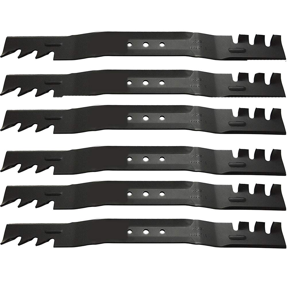 Stevens Lake Parts Set of 6 New Toothed Mulching Blade Fits Toro 20001, 20003, 20005, 20008, 20009, 20012, 20013 Models Interchangeable with 108-9764-03, 131-4547-03, 131-4547-03