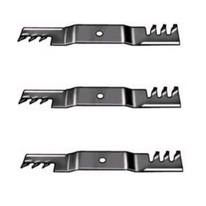 set of 3 new mulching blade fits toro, fits toro wheel horse 44", 44" groundsmaster lawn mower with deck 57358, 54-0010-03, 54-5010, 74351, 74401, 74501, 74502, 74601, 92-7952-03, timecutter z