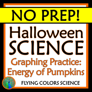 halloween science activity data calculation & graphing with pumpkins ngss ms-ps2-2 ms-ps3-1