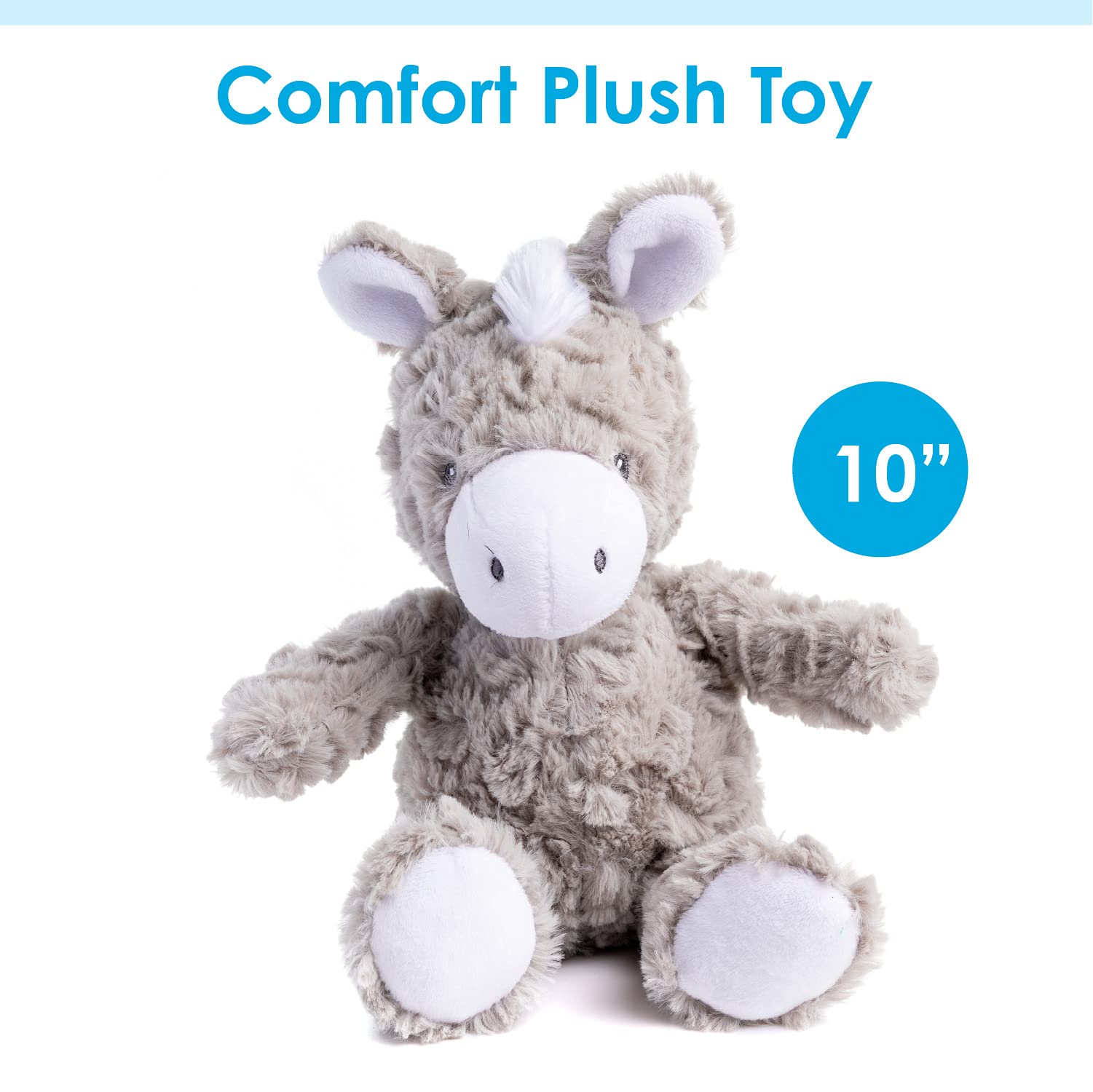 KIDS PREFERRED Carter’s Donkey Stuffed Animal Plush 10 Inches, Gray