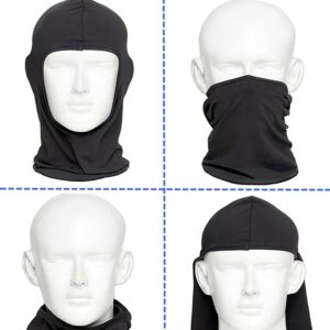 Balaclava Ski Mask Face Cover Full Head Mask Windproof Sun UV Protection Outdoor Sport Ski Scarf Cycle Cap Men Women, 2 PCS (Black + Green)