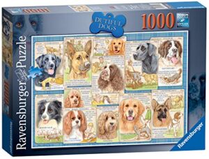 ravensburger dutiful dogs jigsaw puzzle 1000 piece for adults and kids age 12 and up