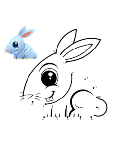 animal bunny easter dot to dot for kindergarden