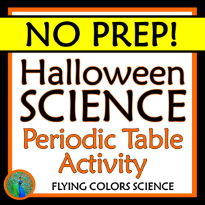 no prep periodic table october halloween science worksheet activity ngss ms-ps1-1