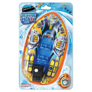 rescue patrol boat - ocean from deluxebase. wind up bath toy boats for kids. ocean-themed floating boat toy with wind-up motor for bathtub and pool. great gifts for kids and kids bath toys.