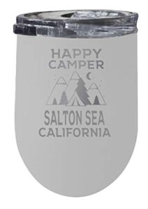 salton sea california souvenir 12 oz white laser etched insulated wine stainless steel tumbler