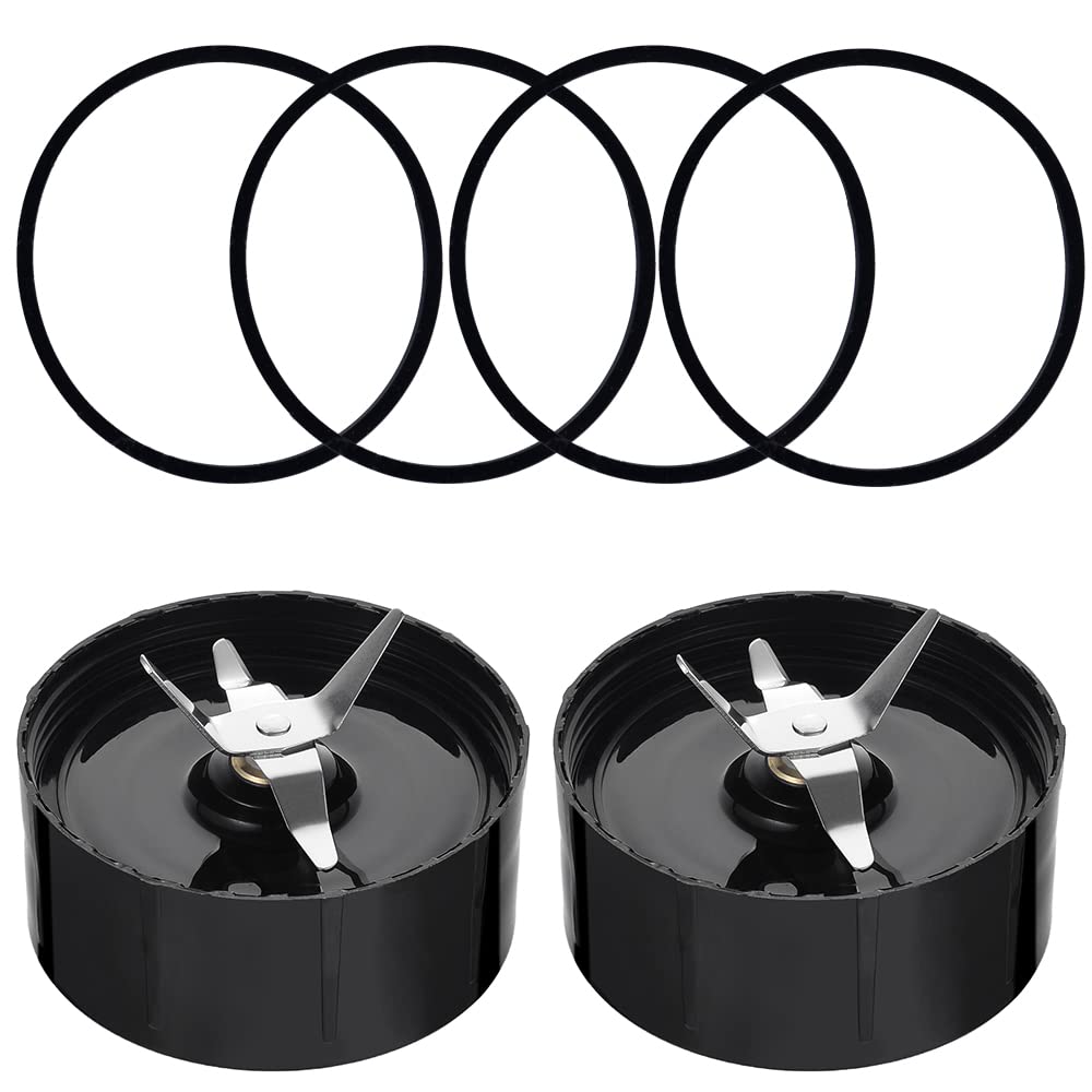 GahsElec 250W Replacement Blades and Gaskets for Magic Bullet Blender, Black