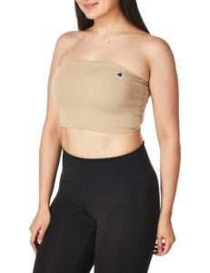 champion women's everyday tube top, country walnut, small