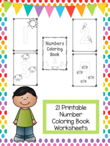 21 printable numbers coloring book worksheets