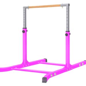 ProGymnastics, 5Ft, Athletic, Horizontal Bar, Adjustable, Kip Bars, Pink, Gymnastics, with Free Gloves, Gymnastics Bar, for Kids, Home, girls, gymnastics, monkey beam, balance set Adjustable