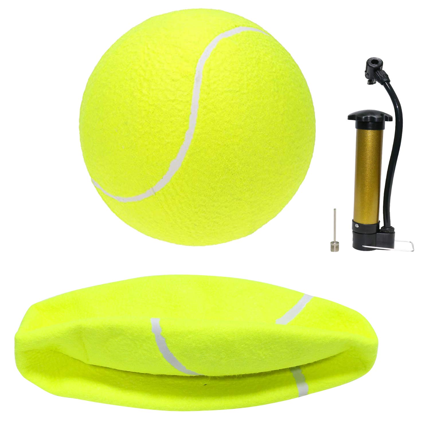 URBEST Oversize Giant Tennis Balls, Inflatable Tennis Balls for Signature, Children Adult Pets Dogs Cats Fun (Shipped Deflated)