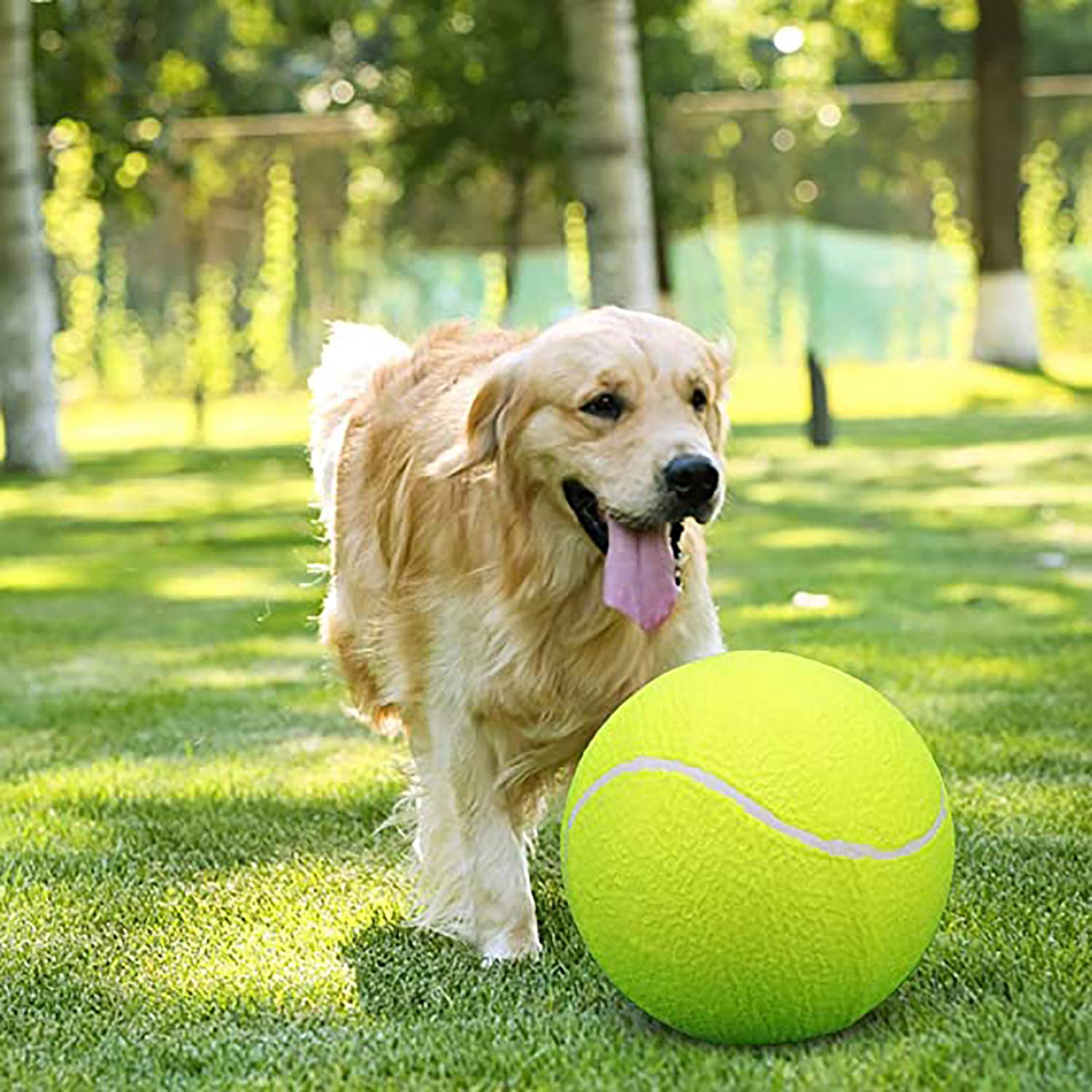 URBEST Oversize Giant Tennis Balls, Inflatable Tennis Balls for Signature, Children Adult Pets Dogs Cats Fun (Shipped Deflated)