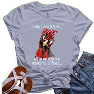 It is a Kind of Day HEI HEI - Short Sleeve Shirts for Women Casual Summer Cute Tops Junior Teen Girls Graphic Tees Shirt Gray