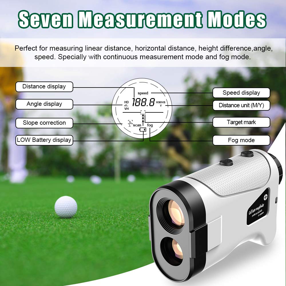 MIAO LAB Golf Laser Rangefinder with Slope - 875 Yards Laser Distance Finder High-Precision Flag Pole Locking Vibration/Speed/Fog Lightweight Easy to Grip with Storage Case for Golf/Hunting/Sports