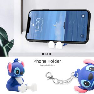 BABY FUN iPhone 11 Case with HD Screen Protector, 2 Lanyard, Cell Phone Stand, Cute Cartoon 3D Character Silicone Cover Case for iPhone 11