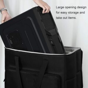 Buwico Desktop PC Computer Travel Storage Carrying Case Bag with Wheels for Computer Main Processor Case, Monitor, Keyboard and Accessories (27 Inch)