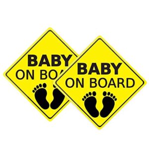 baby on board sticker for cars, baby on board sticker sign, reflective vehicle board decal sign, car decals safety signs self, no need for suction cup or magnets