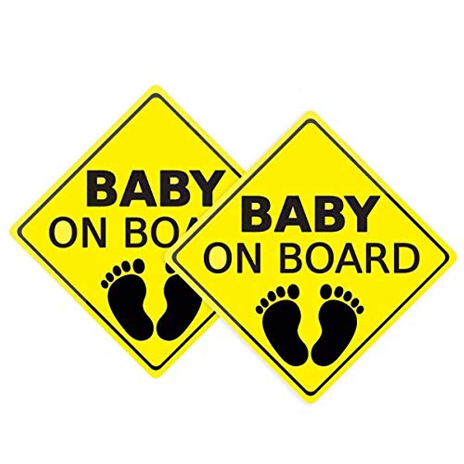 Baby ON Board Sticker for Cars, Baby On Board Sticker Sign, Reflective Vehicle Board Decal Sign, Car Decals Safety Signs Self, No Need for Suction Cup or Magnets