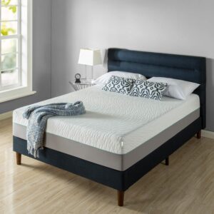 zinus 13 inch green tea pressure relief memory foam mattress/zoned airflow design/certipur-us certified/bed-in-a-box, queen