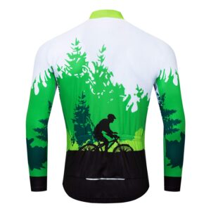 JPOJPO Cycling Jersey Men Skull Team Bike Clothing Long Sleeve Quick-Dry Reflective S-3XL