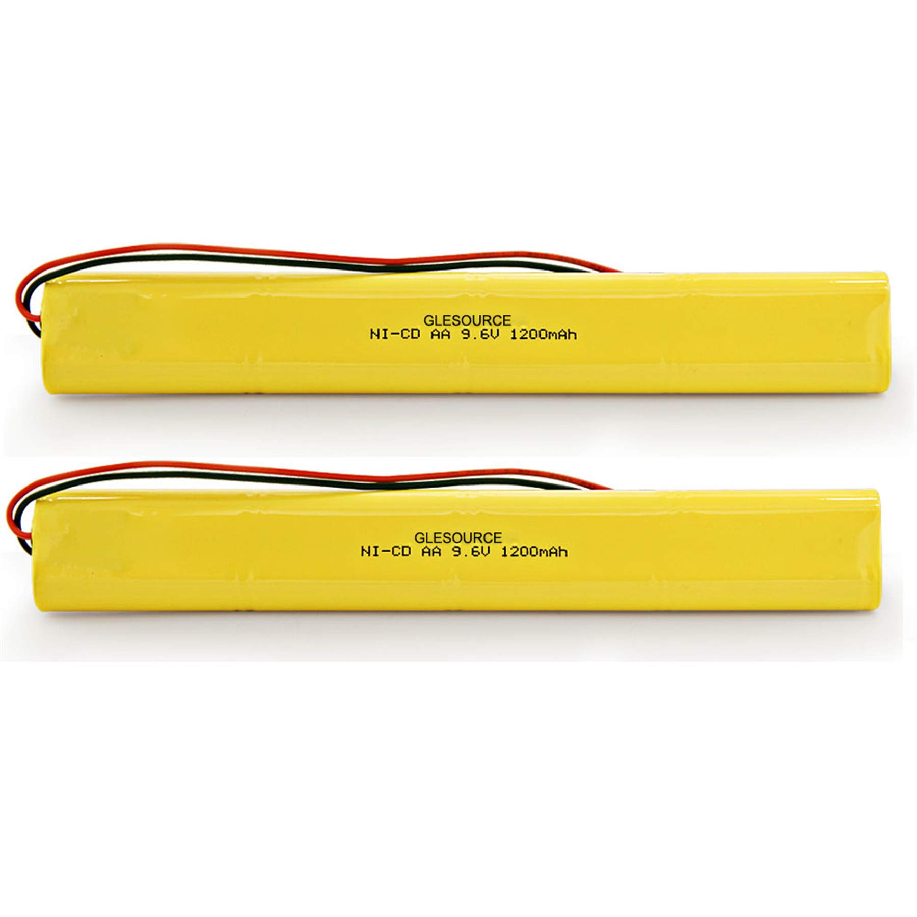 GLESOURCE 9.6V 1200mAh Battery Compatible for ELBB003 Lithonia ELB-B003 ELB-B004 ELBB004 OSI OSA228 DANTONA CUSTOM-306-U BBAT0044A BAA-96 BBAT0043A Emergency Light(2 Pack)