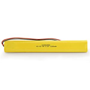 GLESOURCE 9.6V 1200mAh Battery Compatible for ELBB003 Lithonia ELB-B003 ELB-B004 ELBB004 OSI OSA228 DANTONA CUSTOM-306-U BBAT0044A BAA-96 BBAT0043A Emergency Light(2 Pack)