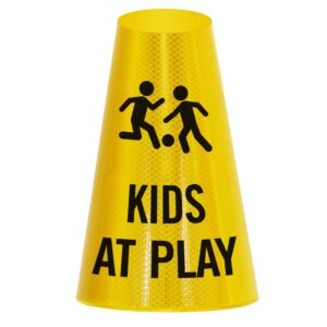 smartsign “kids at play” bright reflective message sleeve for cone, [cone not included]