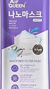 [20 Pack] Authentic [Air Queen] 3-Layers Nano-Filter Face Safety Mask for Adult [Individually Packaged] [Made in South Korea]