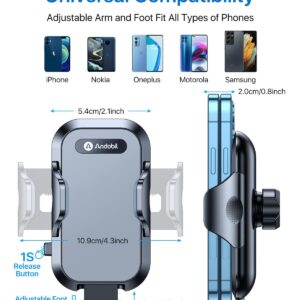 andobil Cell Phone Holder for Car [Powerful Suction][Bumps Friendly] Universal 3in1 Phone Mount for Car Dashboard Windshield Air Vent Compatible with iPhone 14/13/12, Samsung S22 All Phones