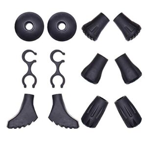 vnvm trekking pole replacement tips 6 pairs hiking pole tips rubber for hiking trekking poles & adapt to different road conditions